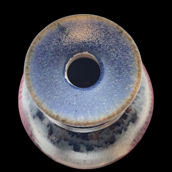 Handcrafted Ceramic Incense Burner With Sandstone Lid - Blue & Green Glaze Finis - Picture 3 of 10